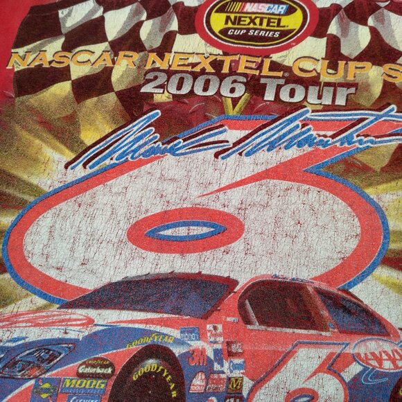NASCAR Nextel Cup Series Mark Martin Shirt Medium Red 2006 AAA Racing Race - Picture 11 of 12
